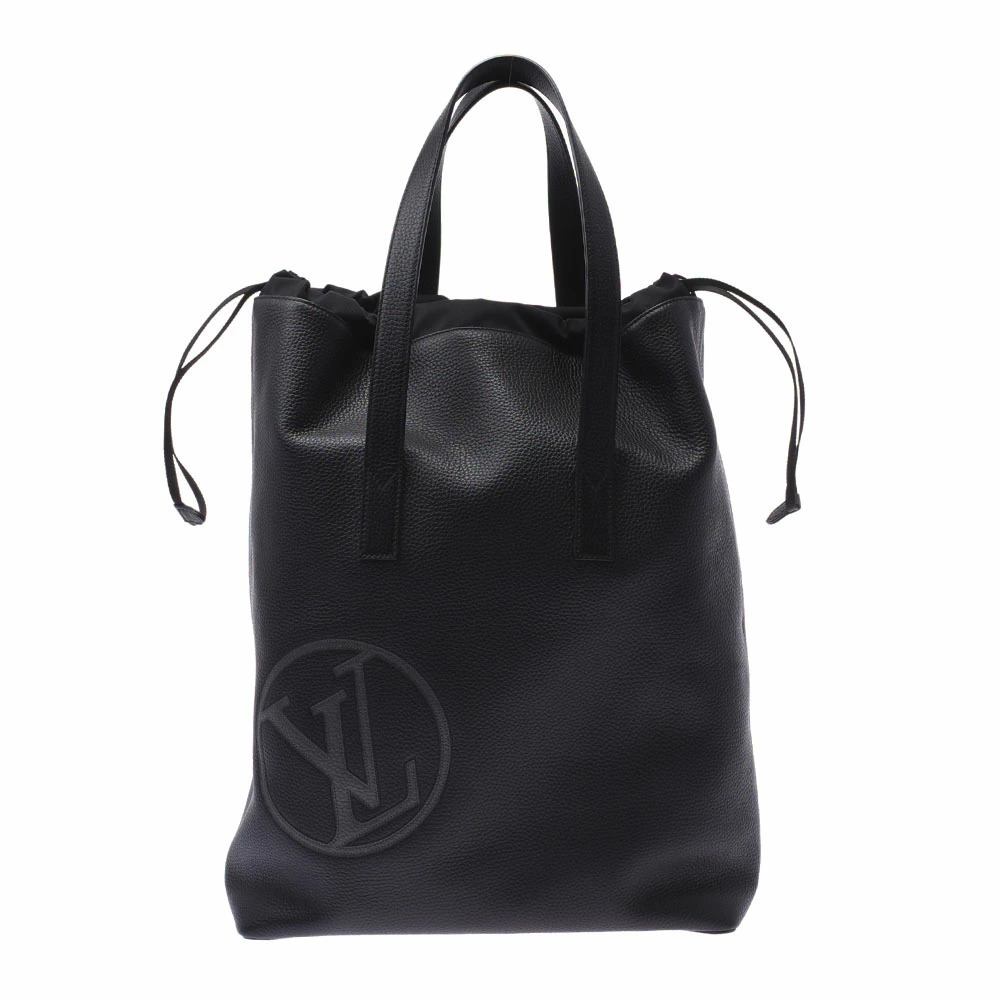 LOUIS VUITTON Cabas Black Taurillon Leather Tote Bag